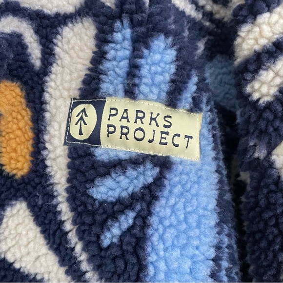 PARKS PROJECT Wonderland Trail High Pile Fleece - Medium in Blue - Picture 4 of 12